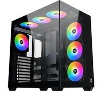 Xigmatek Boîtier PC Aqua V AIR – Cube ATX, Verre trempé, ARGB, Noir