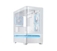 Boîtier PC ASUS PRIME AP202 ARGB Blanc, mATX/Mini-ITX, Verre Trempé, 2x120mm + 1x120mm, USB 3.2, Refroidisseur CPU 175mm, GPU 420mm