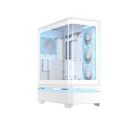 Boîtier PC ASUS PRIME AP304 TG ARGB Blanc verre trempé ARGB Mini-ITX micro ATX ATX jusqu'à 7 slots, 3 ventilateurs 120 mm, 42 cm carte graphique, hauteur ventirad 17,5 cm