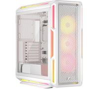 Boîtier PC ATX - CORSAIR - 5000T LX RGB - 3 Ventilateurs LX120 RGB - Éclairage Aurora RGB - Blanc