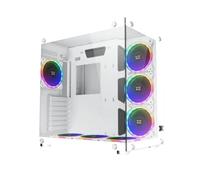 Boitier PC ATX Xigmatek Verre trempé mid_tower Noir Aquarius Plus Arctic , avec 7X AY120 (EN46430)