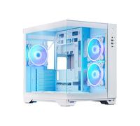 Boîtier PC Chieftec GM-30W-TG-OP Cube Blanc avec panneau vitré 6 ventilateurs 120mm 2.5" 3.5" 295x430x390mm