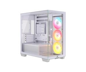 Boîtier PC CORSAIR 2800X Micro-ATX Moyen Tour Blanc RGB Double chambre