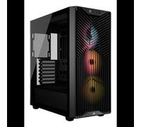 Boîtier PC Corsair 3200D RS ARGB Midi Tower ATX noir avec 3 ventilateurs 120mm ARGB et support 2.5/3.5"