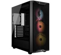 Corsair Boîtier PC Moyen Tour 3200D RS ARGB – 3x RS120 ARGB, Airflow, 360 mm, Verre Trempé – Noir