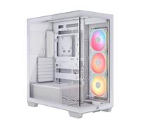 Boitier PC - CORSAIR - 3500X LXR LINK Tempered Glass Mid-Tower - 3 ventilateurs RGB à rotor inversé - Blanc