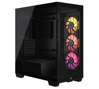 Boitier PC - CORSAIR - 3500X LXR LINK Tempered Glass Mid-Tower - 3 ventilateurs RGB à rotor inversé - Blanc