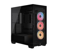 Boitier PC - CORSAIR - 3500X LXR LINK Tempered Glass Mid-Tower - 3 ventilateurs RGB à rotor inversé - Noir