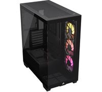Boitier PC - CORSAIR - 3500X RSR ARGB Tempered Glass Mid-Tower - 3 ventilateurs ARGB à rotor inversé - Noir