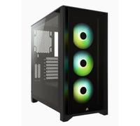 Boitier Moyen Tour ATX Corsair iCue 4000X RGB avec panneaux vitrés (Noir)