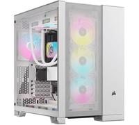 Corsair Boîtier PC 6500D Airflow Mid-Tower ATX – à double chambre, sans ventilateurs – Blanc