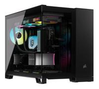 CORSAIR 2500D Airflow Boîtier PC mATX - Aucun Ventilateur Inclus - Design à Double Chambre - Grande Flexibilité de Refroidissement - Compatible avec Les Cartes Mères à Connexion Inversée - Noir
