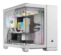 CORSAIR Boîtier PC iCUE LINK 2500X RGB – Micro‑ATX Mid‑tower – Verre trempé, 2x RX120 RGB, Blanc