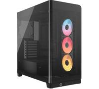 CORSAIR Frame 4500X RS-R ARGB Boîtier PC Moyen-Tour en Verre Panoramique - Système de Fixation du Ventilateur InfiniRail, Peut Accueillir Deux Radiateurs de 360 mm, 3X Ventilateurs RS120-R - Noir