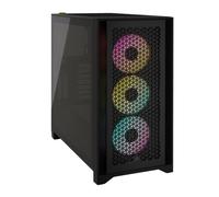 Boitier PC - CORSAIR - iCUE 4000D RGB Airflow - Moyen-tour - 3 ventilateurs AF120 RGB ELITE - Noir