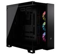 CORSAIR iCUE LINK 6500X RGB Boîtier PC mATX Mid-Tower à Double Chambre - Verre Trempé Panoramique - Connexion Inversée Compatible Avec la Carte Mère - 3x Ventilateurs CORSAIR RX120 RGB Inclus - Noir