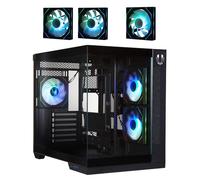 Boîtier PC - BITFENIX - Triton - Cube - ATX - Noir - Verre trempé - USB-C et A-RGB