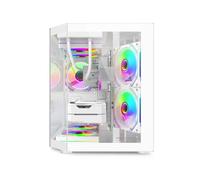 Boîtier PC Cube ProGaming Alma, Micro-ATX, 3 Ventilateurs ARGB, Contrôleur ARGB, MB Sync, Design Compact, Blanc