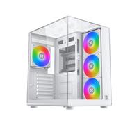 Xigmatek Boîtier PC sans alimentation Aqua Compact Arctic Cube ATX 4x120mm A-RGB inclus Blanc