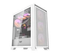 Boîtier PC Darkflash DRX70 MESH (Blanc) + 4 Ventilateurs RGB