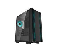 Boîtier PC DeepCool CC560 V2 Midi Tower Noir - ATX/Micro-ATX/Mini-ITX, 4 ventilateurs 120mm (3 avant, 1 arrière), USB 3.2 Gen 1, Baies 2.5/3.5", SPCC/ABS, Vitre Trempée