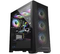 Boîtier PC ECLIPSIS Noir - Design Mesh & Verre Trempé, 4 Ventilos RGB + Contrôleur, USB 3.0/Type C, E-ATX/ATX/ITX, 9 Ventilos, Refroidissement Liquide 360 mm