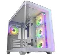 Fortron Boîtier PC FSP M580-WA – Midi Tower Blanc, Verre trempé, 4x120mm, USB 3.2