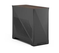 Fractal Design Boîtier PC Era 2 ITX – Alu, noyer massif, GPU 3‑slot, PCIe4.0 riser inclus – Charbon