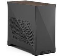 Fractal Design Boîtier PC Era 2 ITX – Alu, noyer massif, GPU 3‑slot, PCIe4.0 riser inclus – Charbon