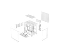 Boitier Moyen Tour E-ATX Fractal Design Pop 2 Vision RGB avec panneaux vitrés (Blanc)