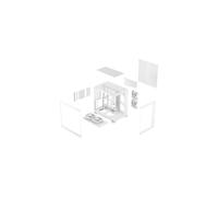Boîtier PC Fractal Design Pop 2 Vision RGB E-ATX Moyen Tour Blanc, panneau latéral en verre trempé