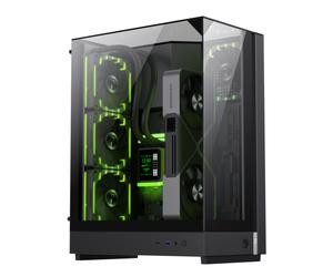 Boîtier PC GameMax T20 BK Midi Tower noir avec 3 ventilateurs 120 mm arrière, support mini ATX, emplacements 3.5" HDD et 2.5" SSD, dimensions 215x340x448 mm