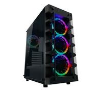 Boîtier PC Gamer - LC-Power - Gaming 709B Solar_System_X - 4 ventilateurs ARGB 120 mm - Panneau verre trempé - Compatible ATX