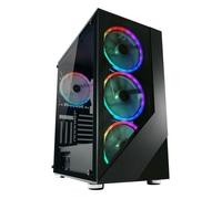 Boîtier PC Gamer - LC-POWER - Gaming 803B - 4 ventilateurs ARGB - Verre trempé - Compatible ATX - Connectique moderne