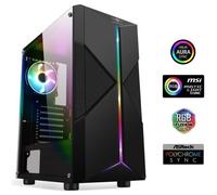 SPIRIT OF GAMER - Clone III | Boitier PC Gamer RGB Noir | Compatible ATX/mATX/ITX | Moyen Tour Gaming Vide avec Paroi Latérale en Verre Trempé | 2 Ventilateurs PC 120 mm Dont 1 ARGB Inclus