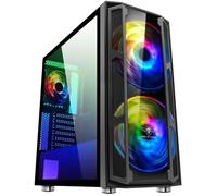 Spirit of Gamer - Boîtier PC Gamer Ghost 5 - 2 ventilateurs ARGB 200mm, verre trempé compatible RGB