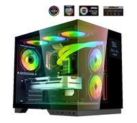 Boîtier PC Gamer - SPIRIT OF GAMER - VIPER CRX DARK - Écran LCD - Refroidissement ARGB - Design en verre trempé
