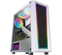Mars Gaming Boîtier PC Gaming MC-Art ATX, double vitrage trempé, ARGB 12 modes, blanc