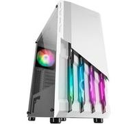Mars Gaming Boîtier ATX MC-X2 – Front acier, 2 ventilateurs FRGB 12 cm, fenêtre latérale – Blanc