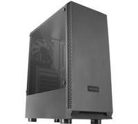 Mars Gaming MCN2, Boîtier PC Gaming ATX, Fenêtre Latérale Complète, Grille Avant, Conception Double Chambre, Ventilateur Arrière 12cm, Noir