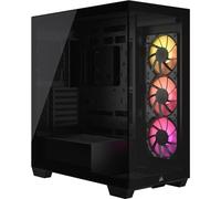 Boîtier PC gaming Corsair 3500X moyen tour noir ARGB avec panneau latéral acier
