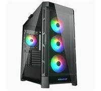 Cougar Gaming - Boîtier PC Gaming DuoFace Pro RGB - 2 panneaux vitrés, 4 ventilateurs ARGB - Noir