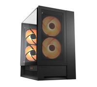 Cougar Gaming – Boîtier PC OmnyX – Moyen tour ATX, 4 ventilateurs ARGB PWM, panneaux vitrés, GPU vertical jusqu'à 380 mm – Noir