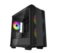 Boîtier PC gaming Deepcool CC360 A-RGB Moyen tour Noir avec panneau latéral en verre trempé