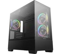 Boîtier PC gaming DeepCool CG380 3 moyen tour noir ARGB avec panneau latéral en verre transparent Noir