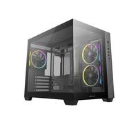 Boîtier PC Gaming Micro-ATX DEEPCOOL CG330 3F Verre trempé, 3 ventilateurs ARGB, fenêtre panoramique Noir