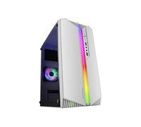 Boîtier PC Gaming Micro-ATX MC-S1 Blanc, Eclairage ARGB, Ventilateur FRGB