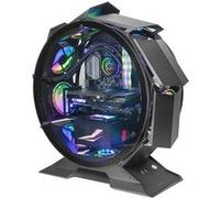 Boîtier PC Gaming MicroATX XL Mars Gaming MCORB Noir Design Circulaire Custom Double Vitrage Trempé G