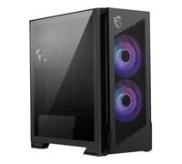 MSI MPG Velox 300R Airflow PZ Boîtier PC Gaming Moyen Tour, Ventilateur Double Couche 160 mm, fonctionnalités EZ-DIY, Compatible radiateurs de 360 mm et Cartes mères ATX à connecteurs arrière