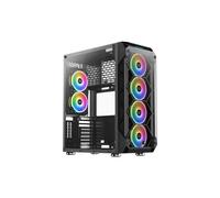 Xigmatek Boîtier PC Overtake – Grand-Tour E-ATX, RGB, panneaux vitrés – Noir